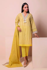 A22116 Yellow Khaadi Online Spring Summer 2022