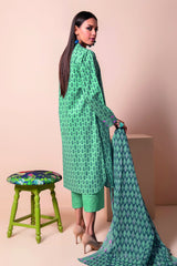 A22117 Green Khaadi Online Spring Summer 2022