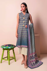 A22119 Beige Khaadi Online Spring Summer 2022