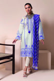 Khaadi A22124 Blue Summer Lawn 2022 Online Shopping