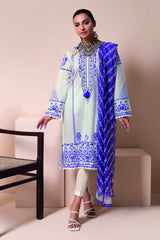 A22124 Blue Khaadi Online Spring Summer 2022