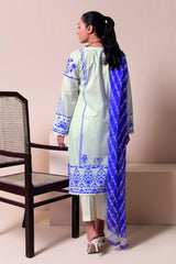 A22124 Blue Khaadi Online Spring Summer 2022