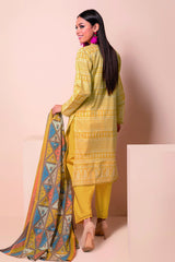 A22152 Yellow Khaadi Online Spring Summer 2022