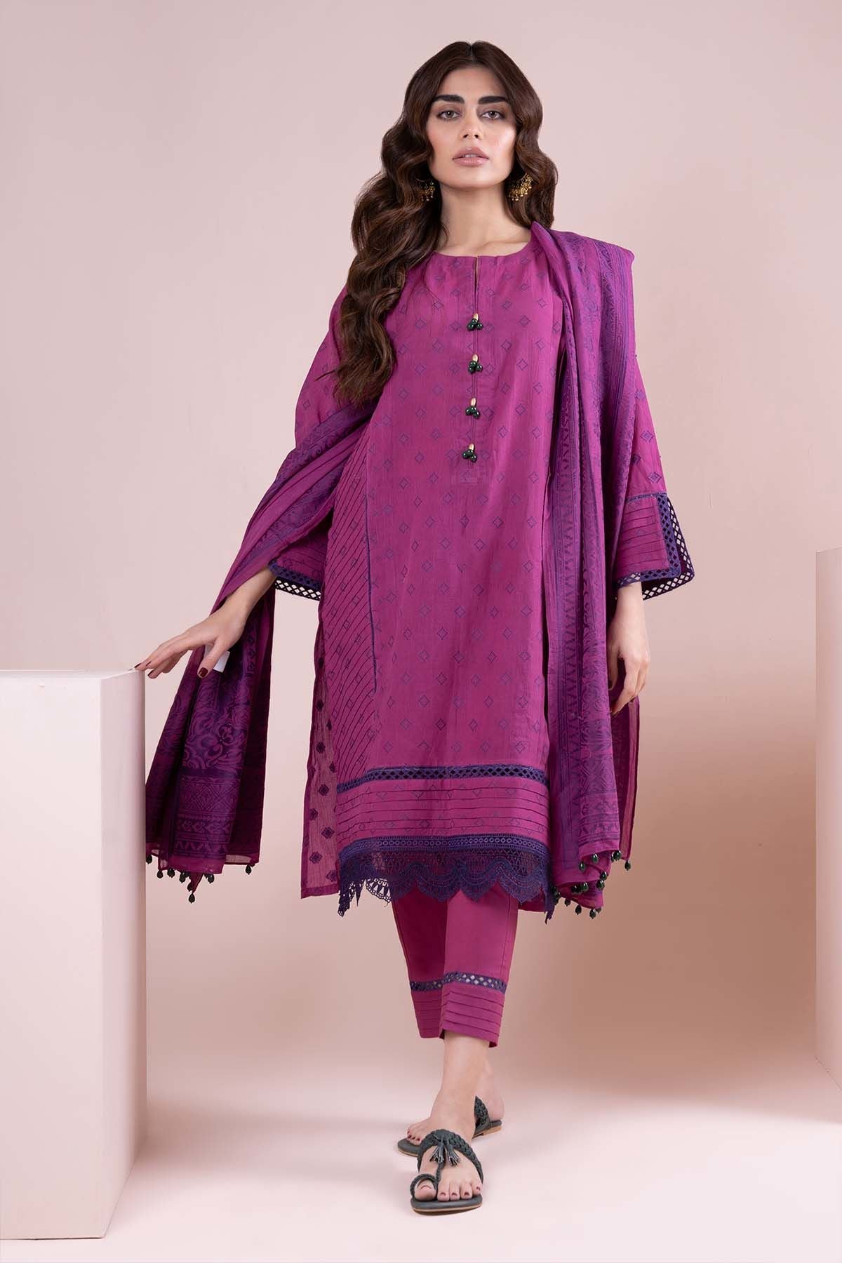 Aj21406 Purple Khaadi Online Spring Summer 2022