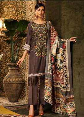 Al Zohaib Embroidered Linen Winter Collection Design 02 2019