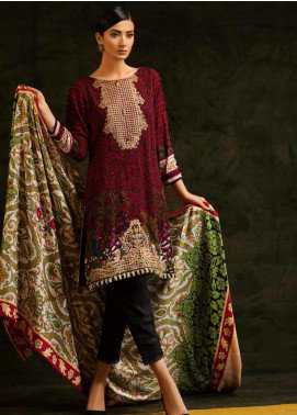 Al Zohaib Embroidered Linen Winter Collection Design 03B 2019