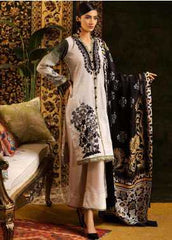 Al Zohaib Embroidered Linen Winter Collection Design 09 2019