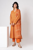 Khaadi A L ALA22342 Orange Cambric Lawn 2022 Online Shopping