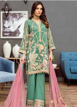 Afrozeh Embroidered Chiffon Luxury Collection 01 Blooming Jade 2019
