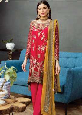 Afrozeh Embroidered Chiffon Luxury Collection 06 Apple Canary 2019