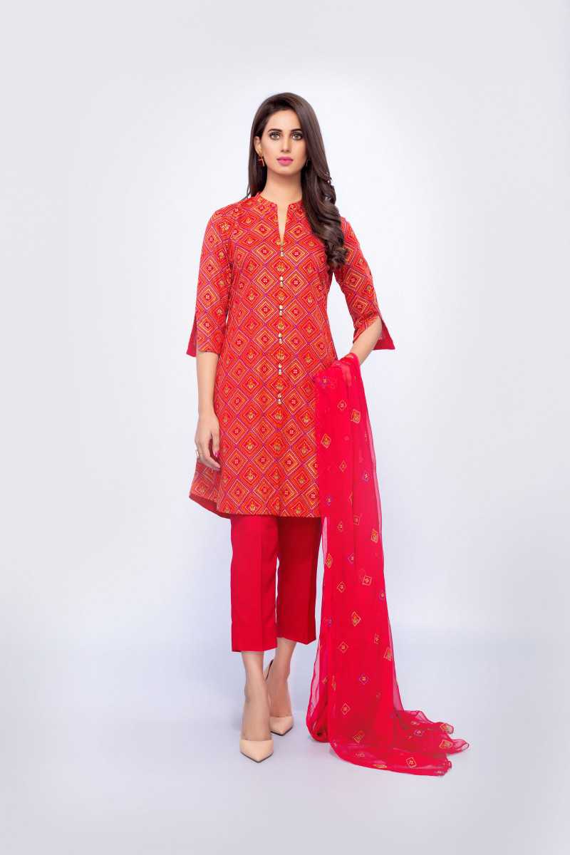 Bareeze Boho Village Bnl563 Red Collection 2021