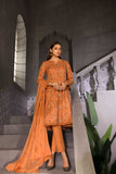 Bareeze Floral Orchid Bnl845 Orange Collection 2021