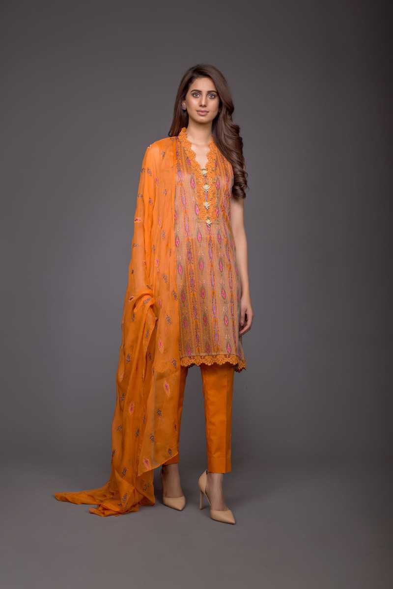 Bareeze Ethnic Glory Ch2964 Dark Orange Collection 2021