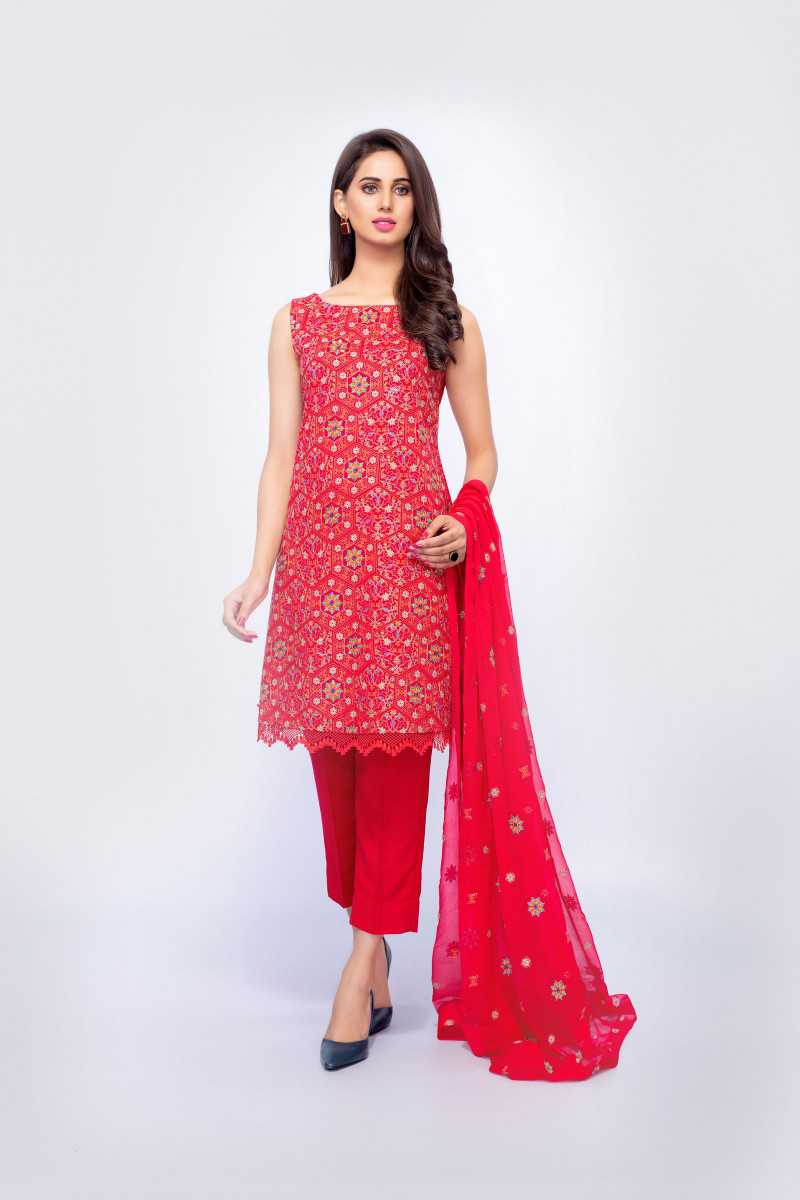 Bareeze Boho Village Bnl564 Red Collection 2021