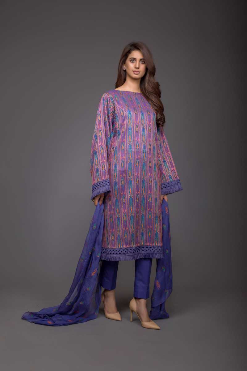 Bareeze Ethnic Glory Ch2964 Dark Purple Collection 2021