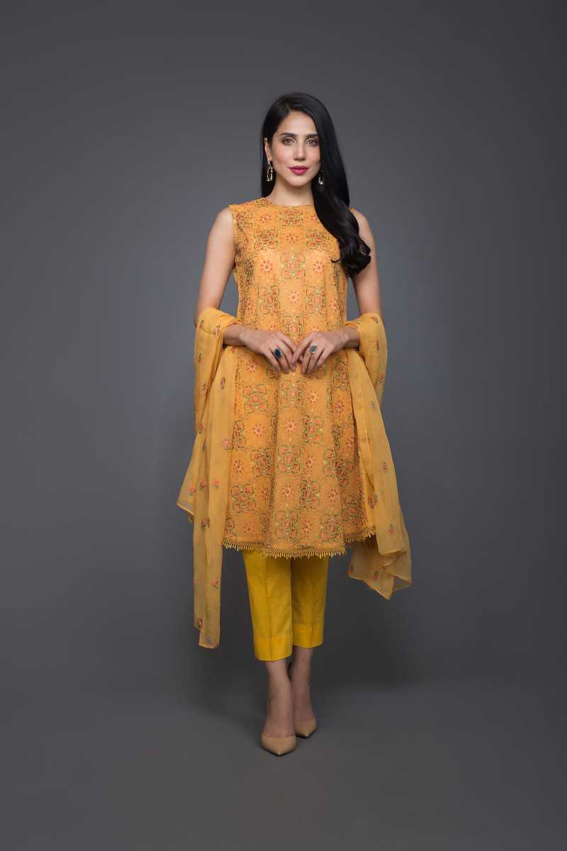 Bareeze Suzani 2 Bnl724 Mustard Collection 2021