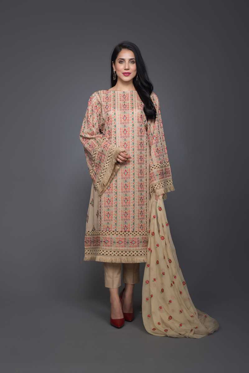 Bareeze Ethnic Vogue Ch3006 Beige Collection 2021