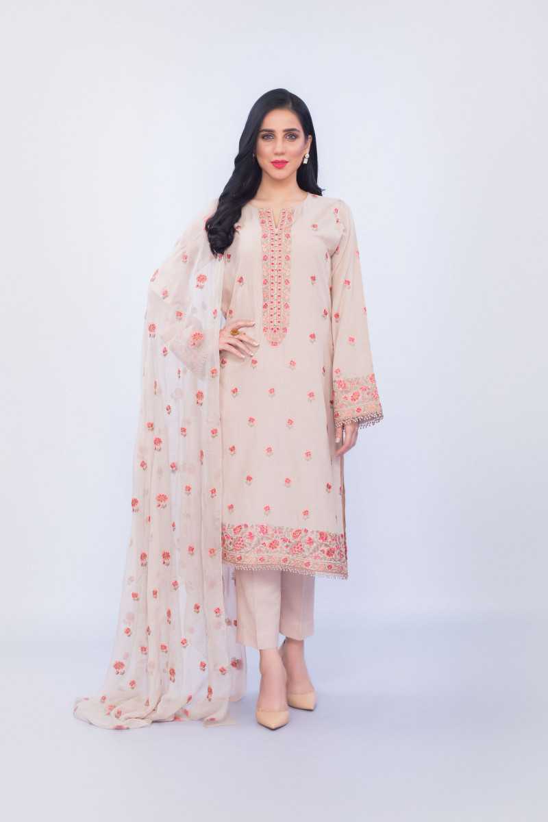 Bareeze Ethnic Art Mc581 Beige Collection 2021