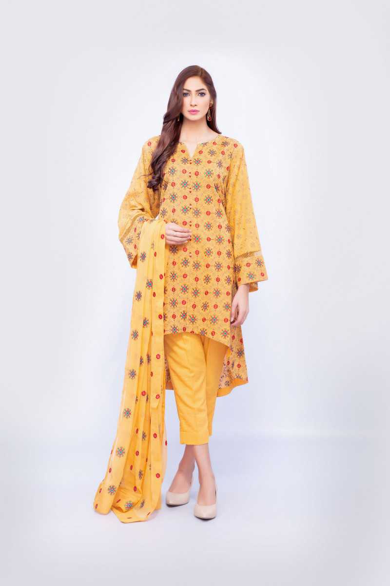 Bareeze Ethnic Elegance 1 Ch2757 Orange Collection 2021