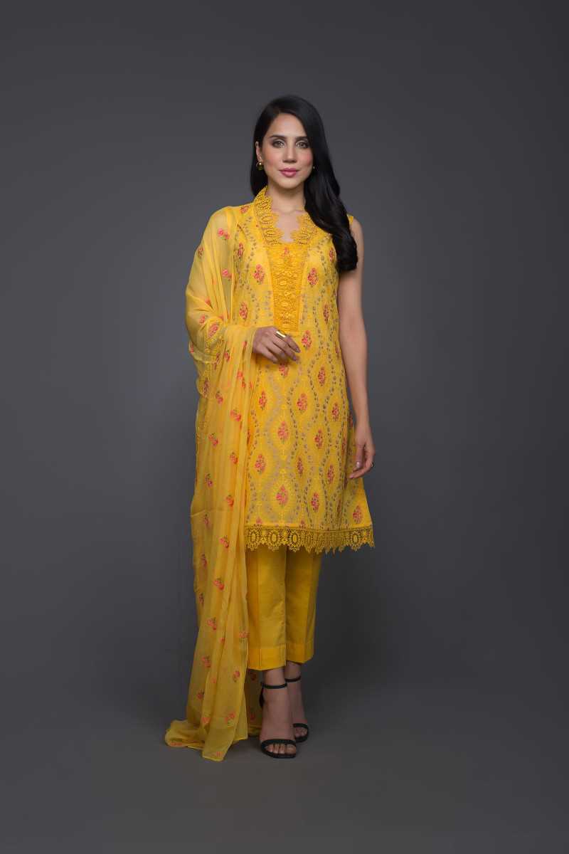 Bareeze Spring Blossom Bnl685 Yellow Collection 2021