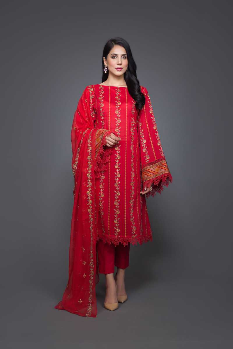 Bareeze Traditional Range Bnl753 Red Collection 2021