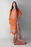 B21313 Orange Khaadi Festive Collection 2021