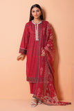 Bla22205 Maroon Khaadi Summer Collection 2022 Online Shopping