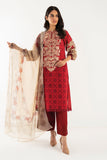 Khaadi BLA22219 Red Eid Lawn Collection 2022 Online Shopping