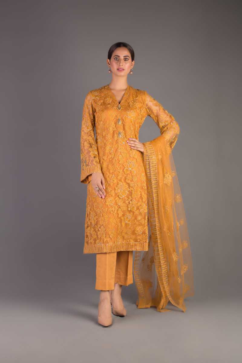 Bareeze Raj Kumari 1 Bnl1094 Mustard Collection 2021