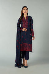 Bnl1435 Navy Blue Bareeze Winter Karandi 2021