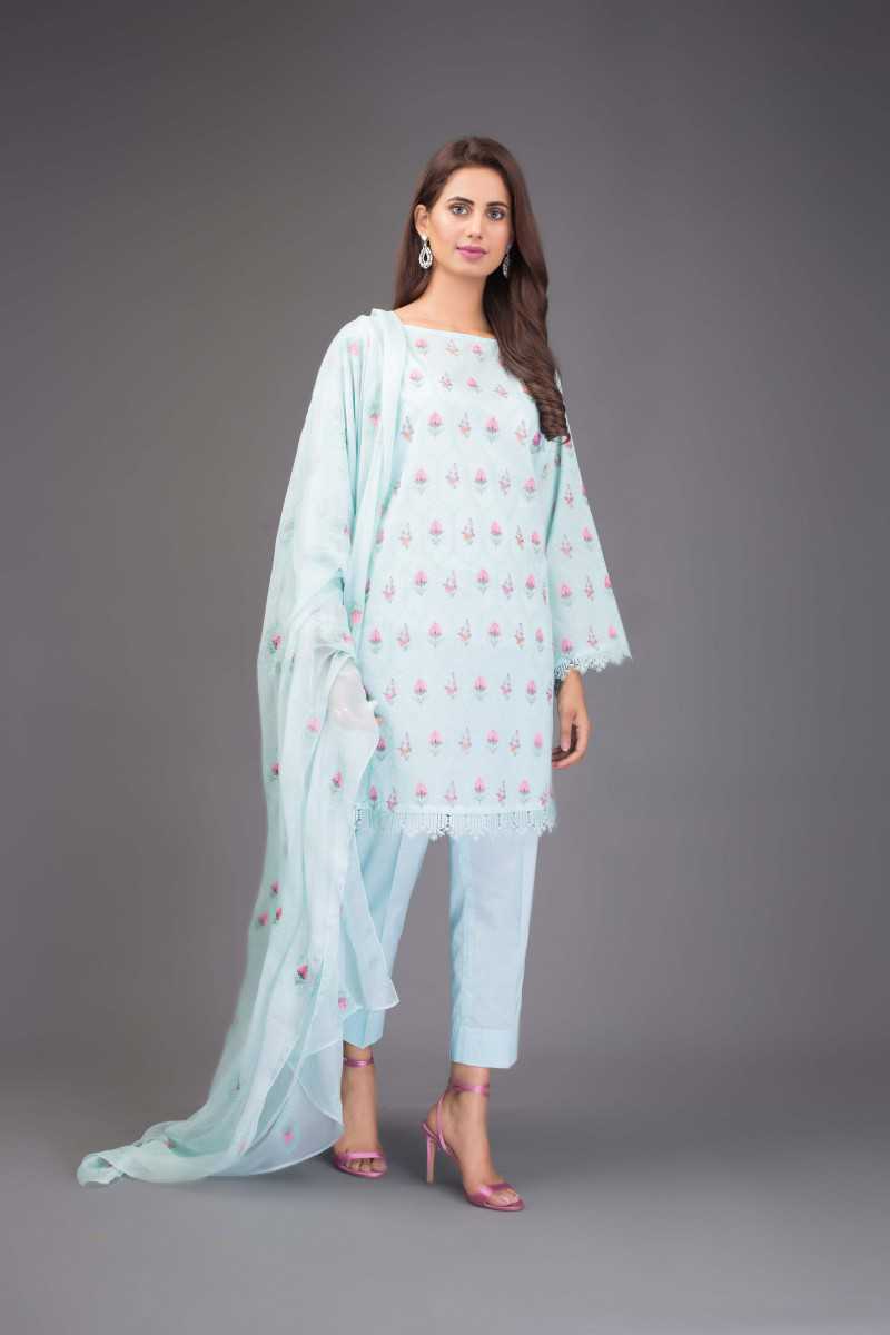 Bareeze Phool Patti Bnl741 Sky Blue Collection 2021