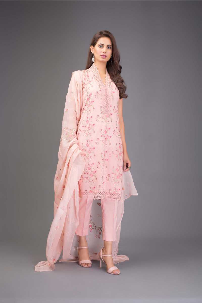 Bareeze Peach Blossom Bnl754 Peach Collection 2021