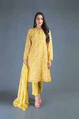 Bareeze Elegance Flower Bnl794 Yellow Collection 2021