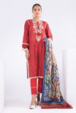 Khaadi BSl22205 Red Eid Lawn Collection 2022 Online Shopping