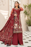 D-07 Carmine Red Maryams  Chiffon Vol 23 