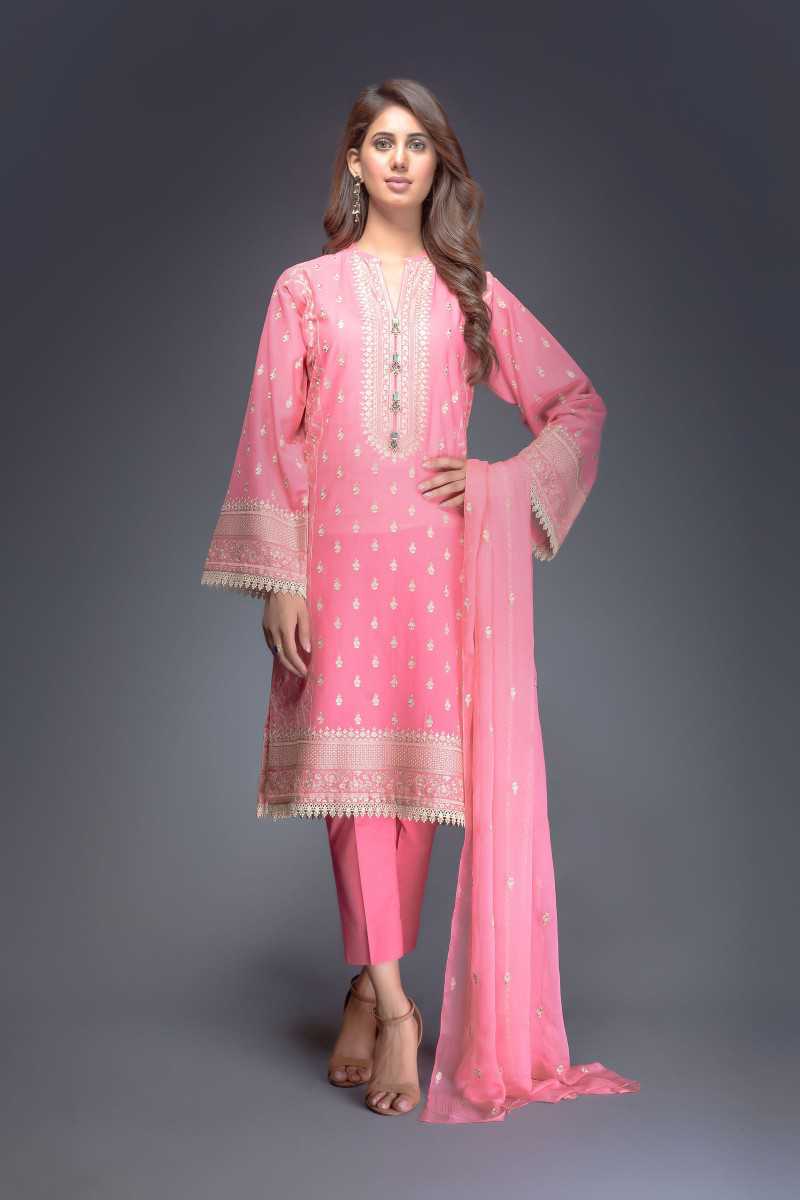 Bareeze Qabail Range Ch2927 Dark Pink Collection 2021