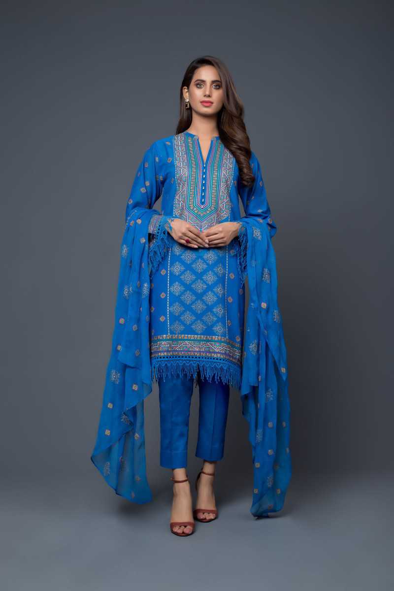 Bareeze Night Folk Ch2969 Blue Collection 2021