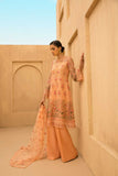 Bareeze Vintage Botanical Ch2979 Peach Collection 2021