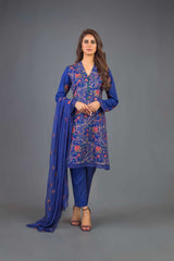 Bareeze Ethnic Grace Ch3068 Blue Collection 2021