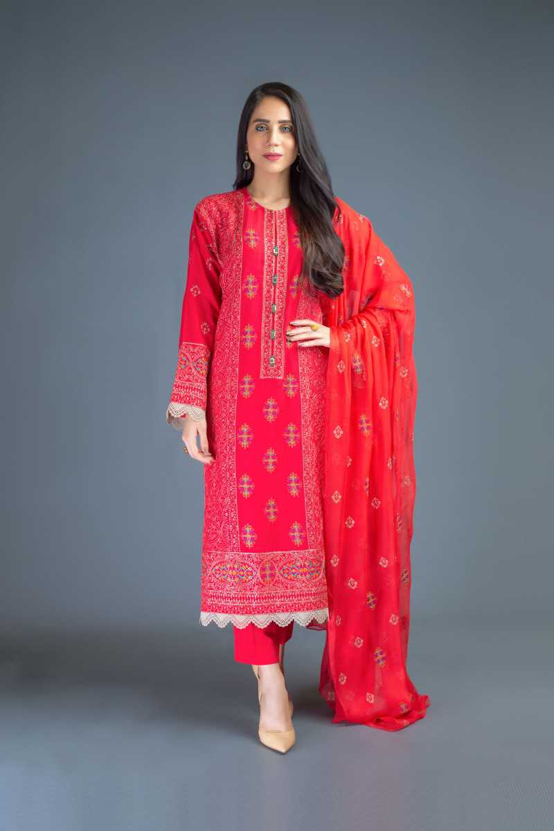 Bareeze Vintage Dusk Ch3073 Red Collection 2021