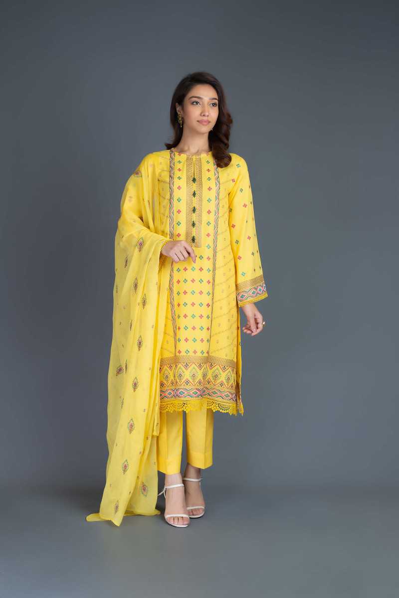 Bareeze Majestic Empire Ch3109 Yellow Collection 2021