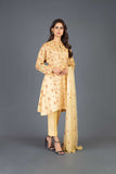 Bareeze Vintage Glam Ch3120 Yellow Collection 2021