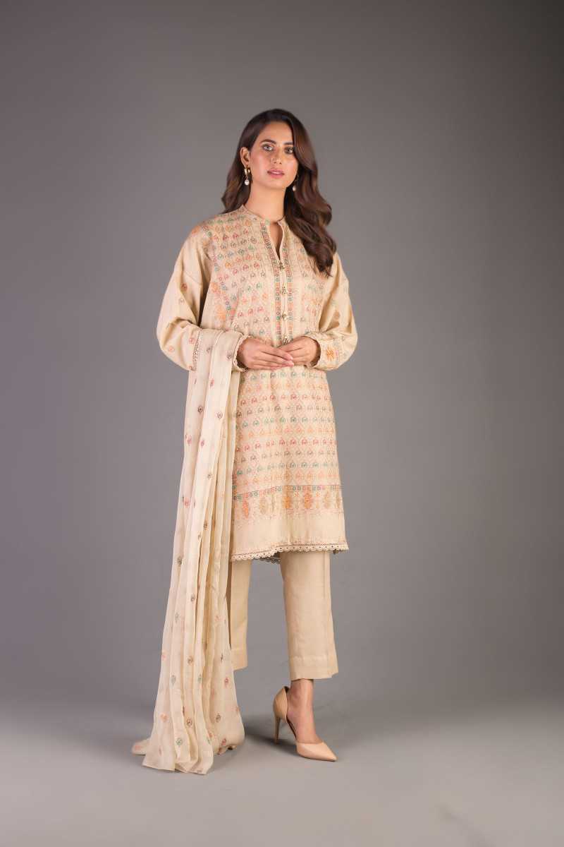 Bareeze Noor Gul Ch3303 Beige Collection 2021