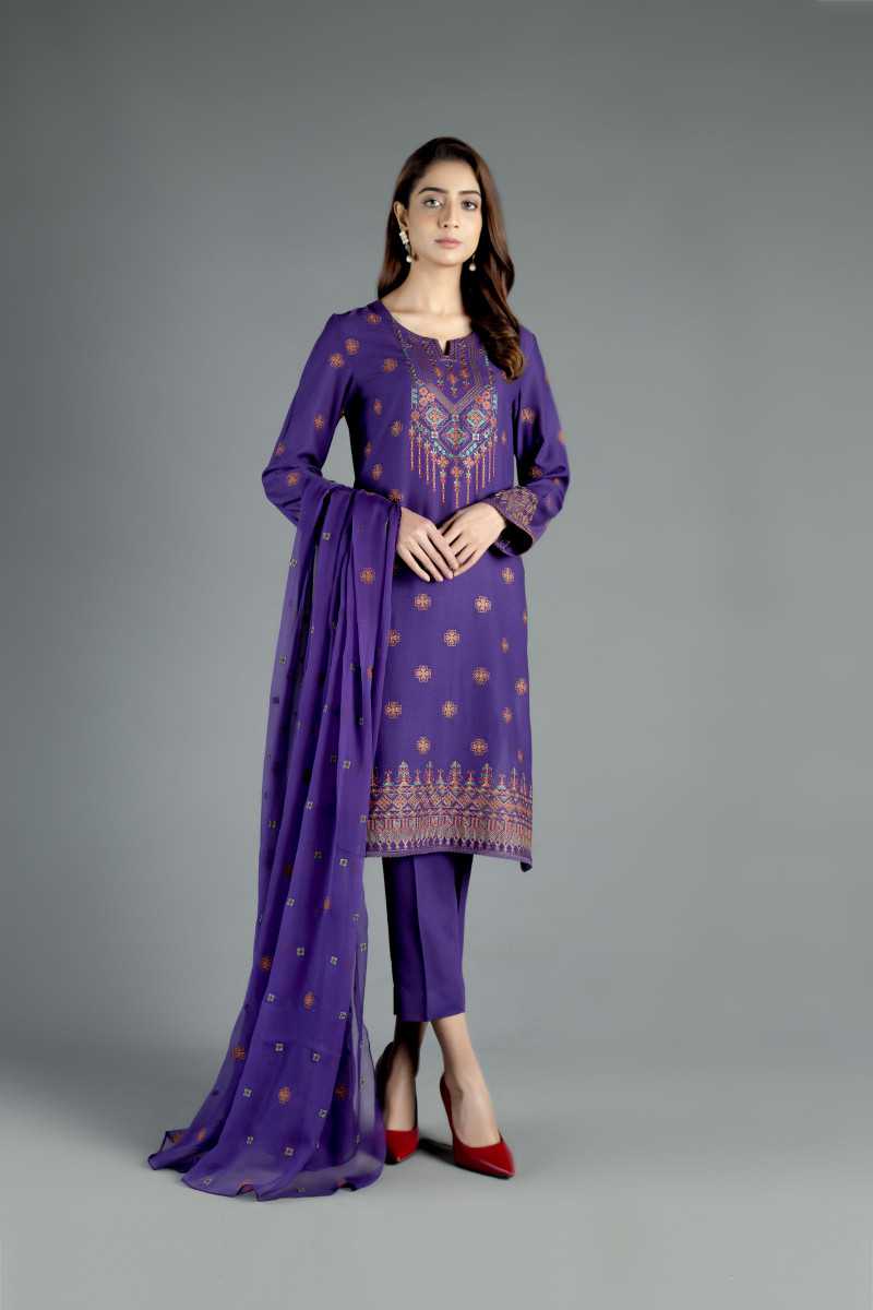 Bareeze Vintage Tribe 1 Ch3359 Purple Collection 2021