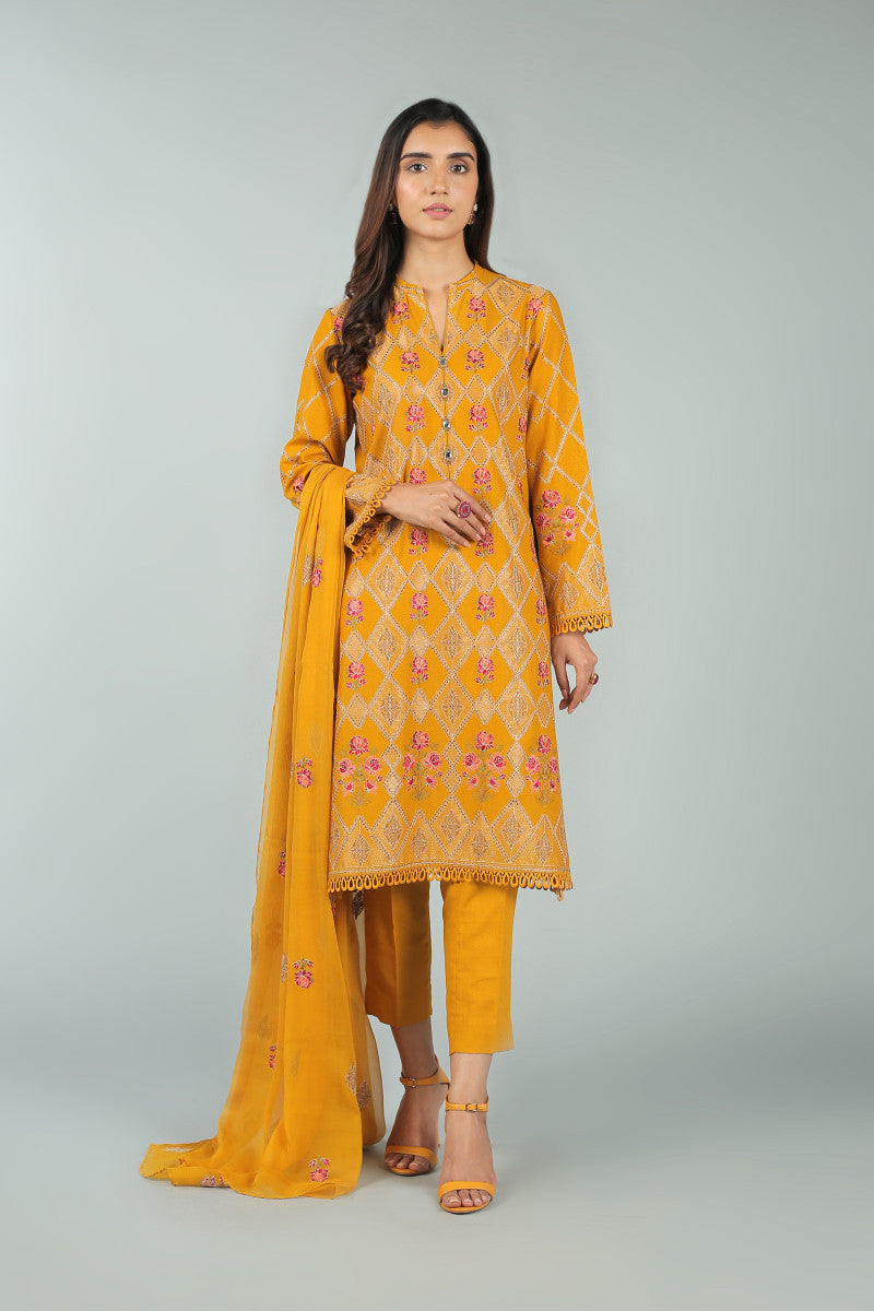 Ch3603 Mustard Bareeze Winter Karandi 2021