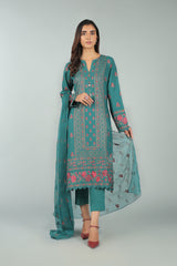 Ch3609 Sea Green Bareeze Winter Karandi 2021