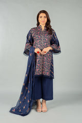 Ch3611 Navy Blue Bareeze Winter Karandi 2021