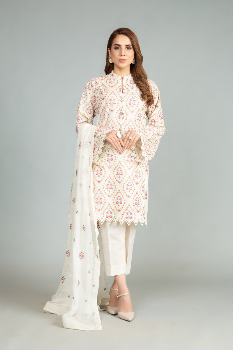 Ch3643 Off White Bareeze Winter Karandi 2021