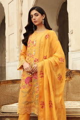 Bareeze CH3848 Mustard Summer Embroidered Lawn 2022 Online Shopping