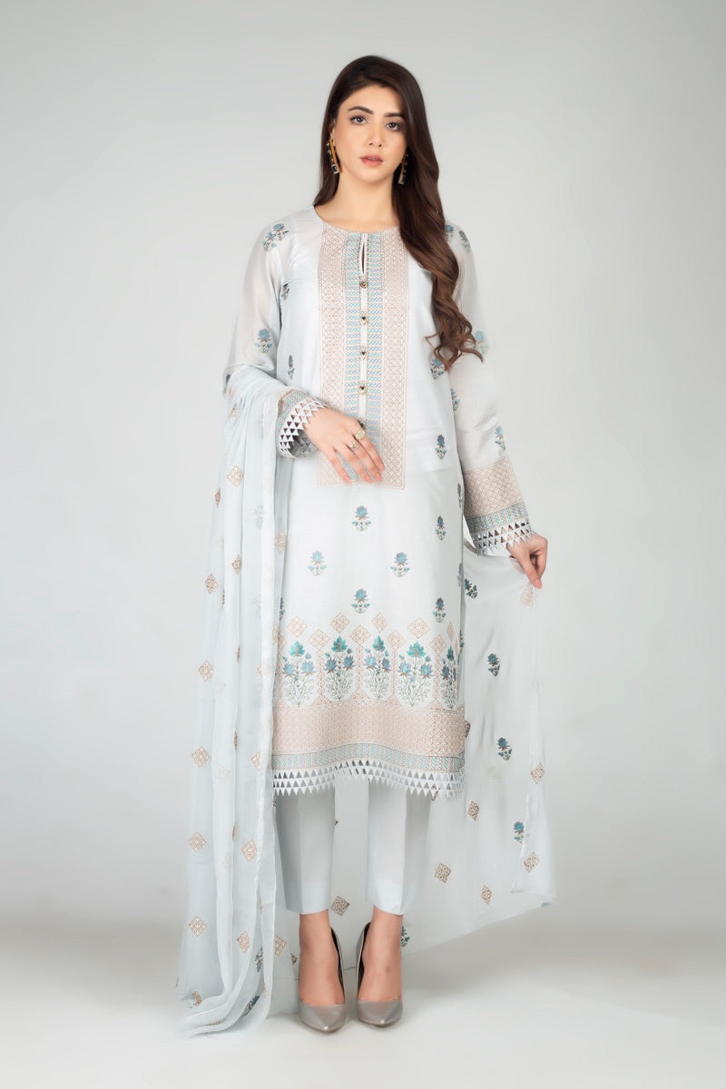 Bareeze CH3850 Light Grey Summer Embroidered Lawn 2022 Online Shopping